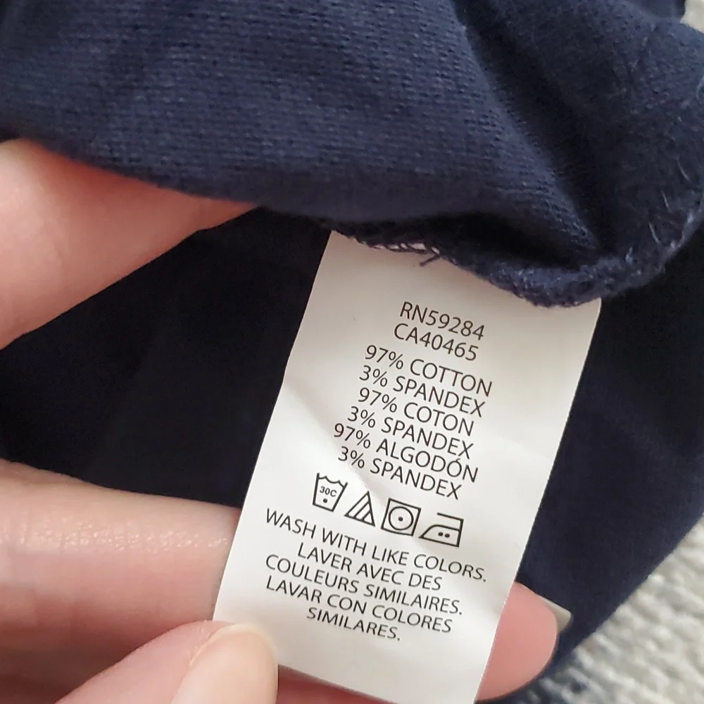 NWT The Children's Place Navy Ruffle Polo Uniform Shirt Sz5T